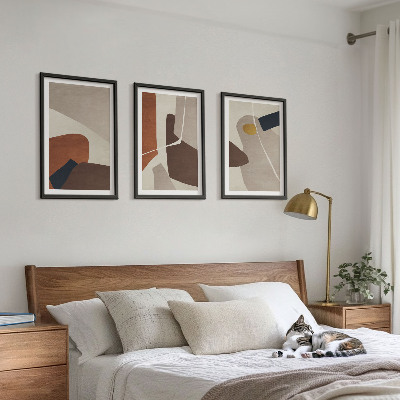 Composição de quadros moderna Pintura boho abstrata