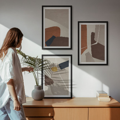Composição de quadros moderna Pintura boho abstrata