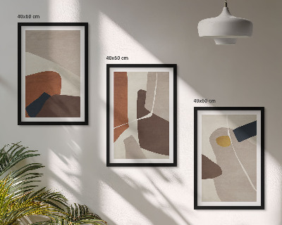 Composição de quadros moderna Pintura boho abstrata