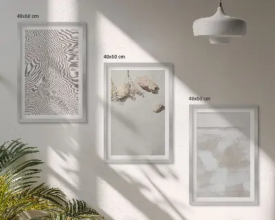 Composição de quadros moderna com textura boho de arenito