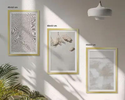 Composição de quadros moderna com textura boho de arenito