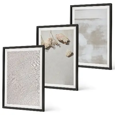 Composição de quadros moderna com textura boho de arenito