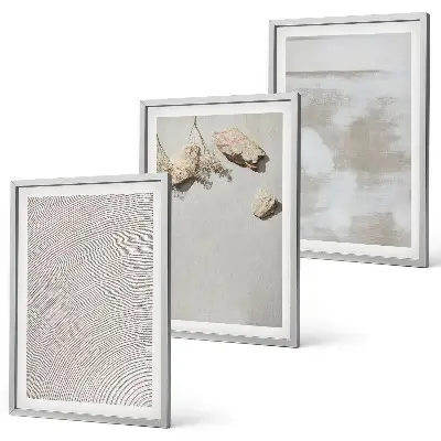 Composição de quadros moderna com textura boho de arenito
