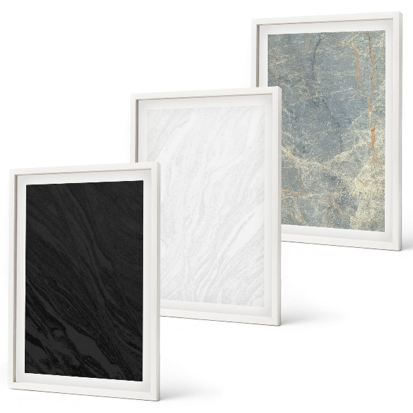 Conjunto de quadros para sala de estar As cores das elegantes estruturas de pedra