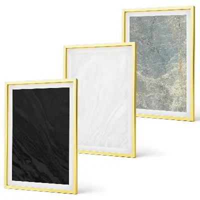 Conjunto de quadros para sala de estar com estampas de estruturas de pedra elegantes