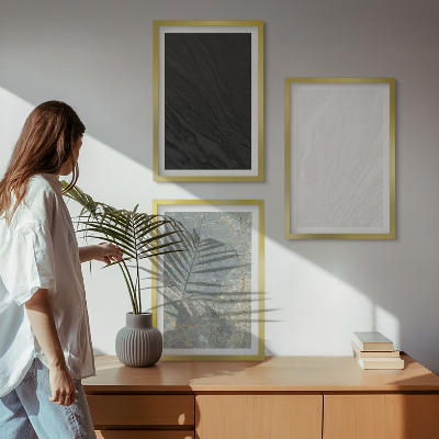 Conjunto de quadros para sala de estar As cores das elegantes estruturas de pedra