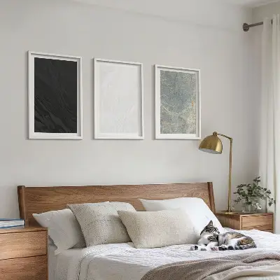 Conjunto de quadros para sala de estar com estampas de estruturas de pedra elegantes