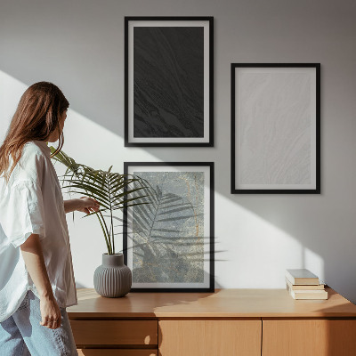 Conjunto de quadros para sala de estar As cores das elegantes estruturas de pedra