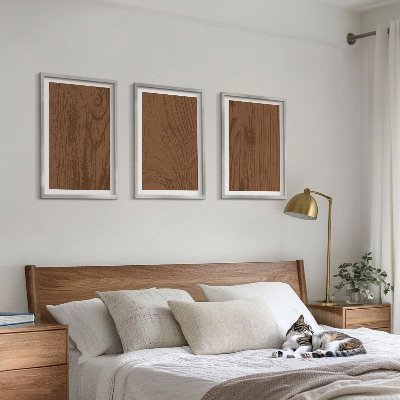 Composição de quadros moderna minimalismo na textura da casca da madeira