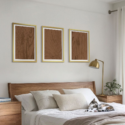 Composição de quadros moderna minimalismo na textura da casca da madeira