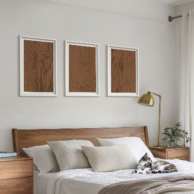 Composição de quadros moderna minimalismo na textura da casca da madeira