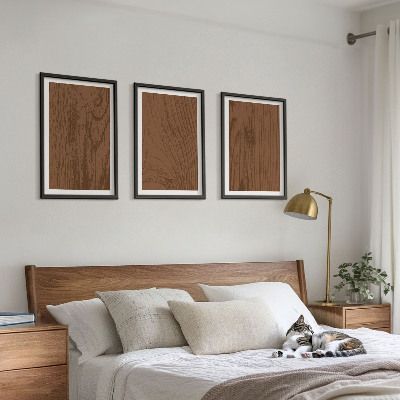 Composição de quadros moderna minimalismo na textura da casca da madeira