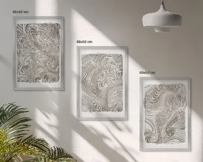 Composição de quadros moderna pintura de formas contemporâneas