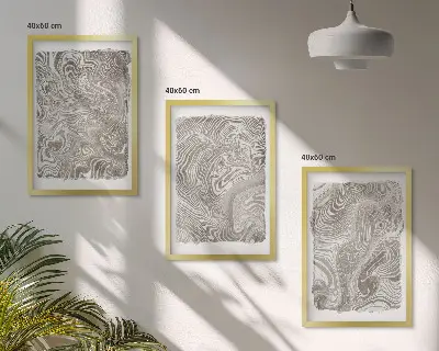 Composição de quadros moderna pintura de formas contemporâneas