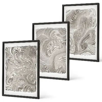 Composição de quadros moderna pintura de formas contemporâneas
