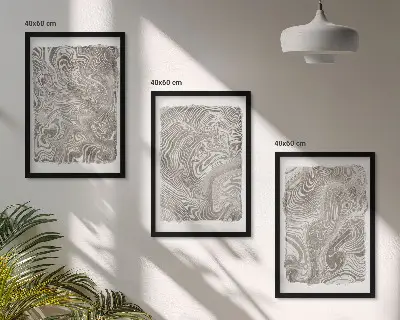 Composição de quadros moderna pintura de formas contemporâneas