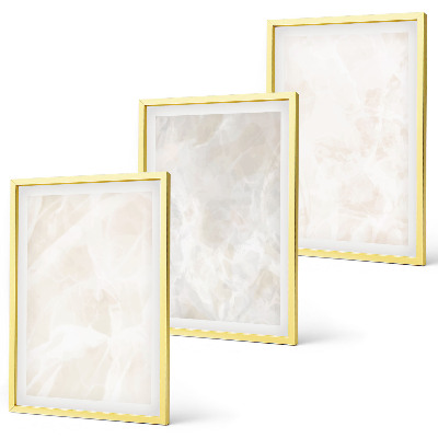 Conjunto de quadros para sala de estar A estrutura do elegante mármore