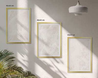 Conjunto de quadros para sala de estar A estrutura do elegante mármore