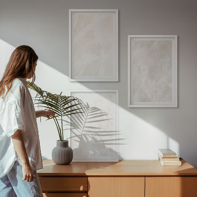 Conjunto de quadros para sala de estar A estrutura do elegante mármore