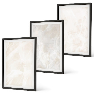 Conjunto de quadros para sala de estar A estrutura do elegante mármore