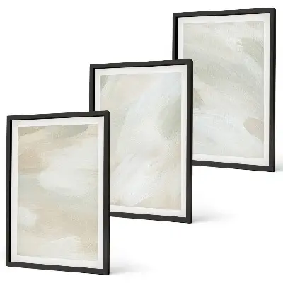 Conjunto de quadros decorativos modernos com estampas abstratas em cores vibrantes estilo boho