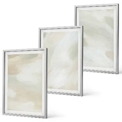 Conjunto de quadros decorativos modernos com estampas abstratas em cores vibrantes estilo boho