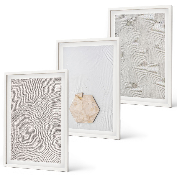 Conjunto de quadros para sala de estar Texturas de areia boho leves