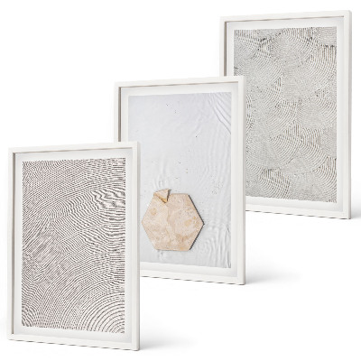 Conjunto de quadros para sala de estar Texturas de areia boho leves