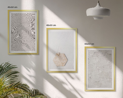 Conjunto de quadros para sala de estar Texturas de areia boho leves