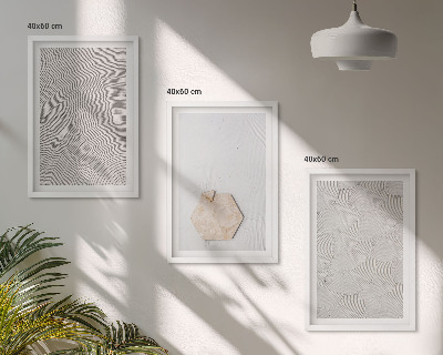 Conjunto de quadros para sala de estar Texturas de areia boho leves