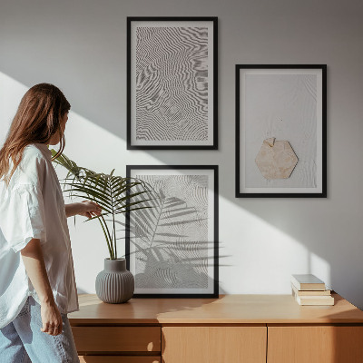 Conjunto de quadros para sala de estar Texturas de areia boho leves