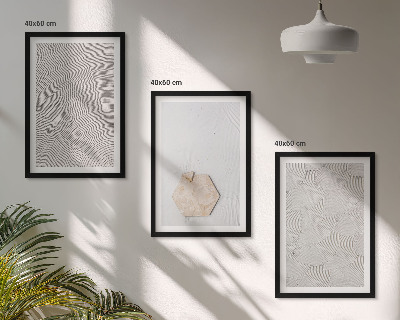 Conjunto de quadros para sala de estar Texturas de areia boho leves