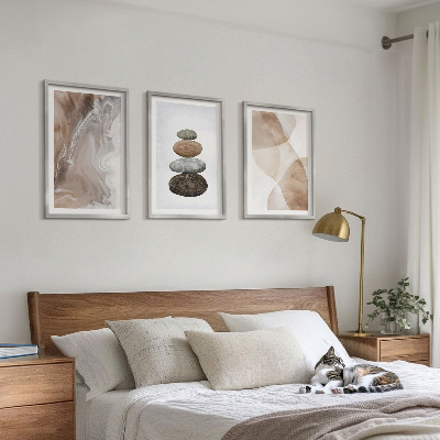Composição de quadros moderna Formas abstratas em tons pastel