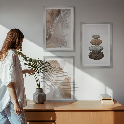 Composição de quadros moderna Formas abstratas em tons pastel