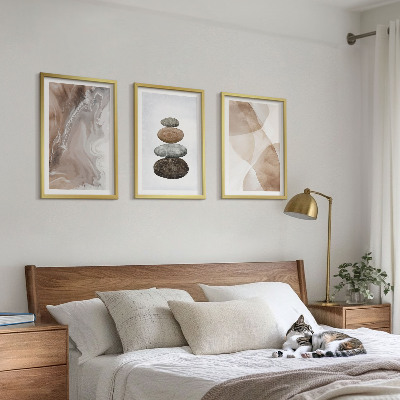 Composição de quadros moderna Formas abstratas em tons pastel