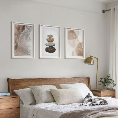 Composição de quadros moderna Formas abstratas em tons pastel