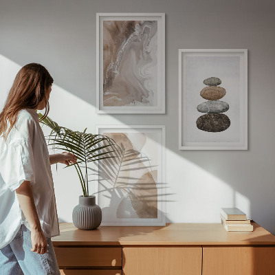 Composição de quadros moderna Formas abstratas em tons pastel