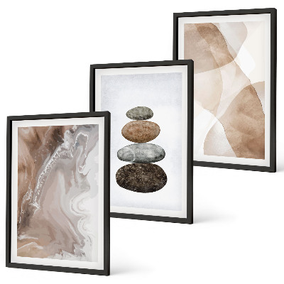 Composição de quadros moderna Formas abstratas em tons pastel