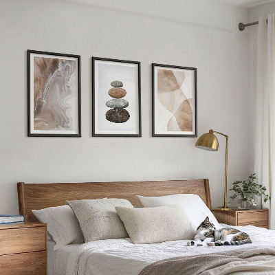 Composição de quadros moderna Formas abstratas em tons pastel