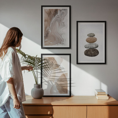 Composição de quadros moderna Formas abstratas em tons pastel
