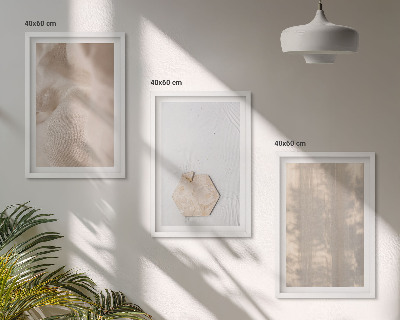 Composição de quadros moderna Texturas sutis, estilo boho, natureza.