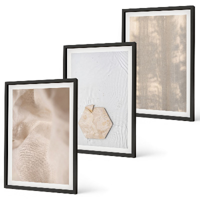 Composição de quadros moderna Texturas sutis, estilo boho, natureza.