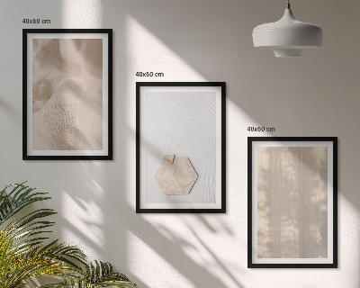 Composição de quadros moderna Texturas sutis, estilo boho, natureza.