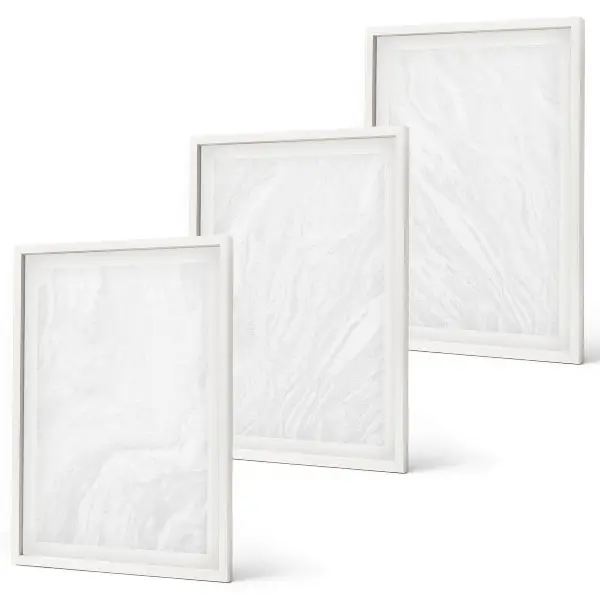 Conjunto de quadros para sala de estar com estrutura elegante em mármore