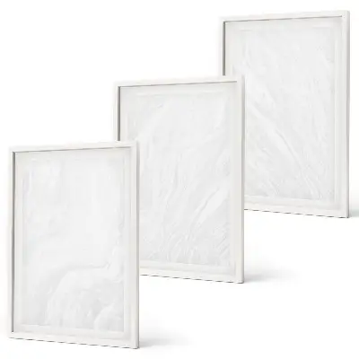 Conjunto de quadros para sala de estar com estrutura elegante em mármore