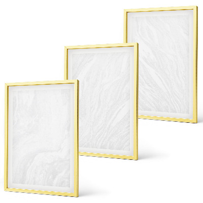 Conjunto de quadros para sala de estar Estrutura elegante em mármore