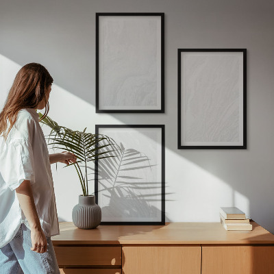 Conjunto de quadros para sala de estar Estrutura elegante em mármore