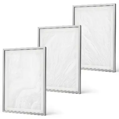 Conjunto de quadros para sala de estar com estrutura elegante em mármore