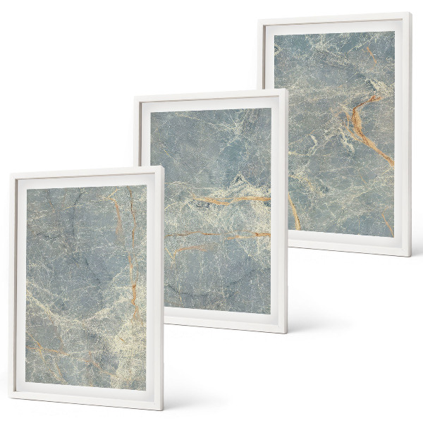 Composição de quadros moderna Pedra decorativa de mármore verde