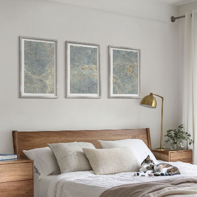 Composição de quadros moderna Pedra decorativa de mármore verde